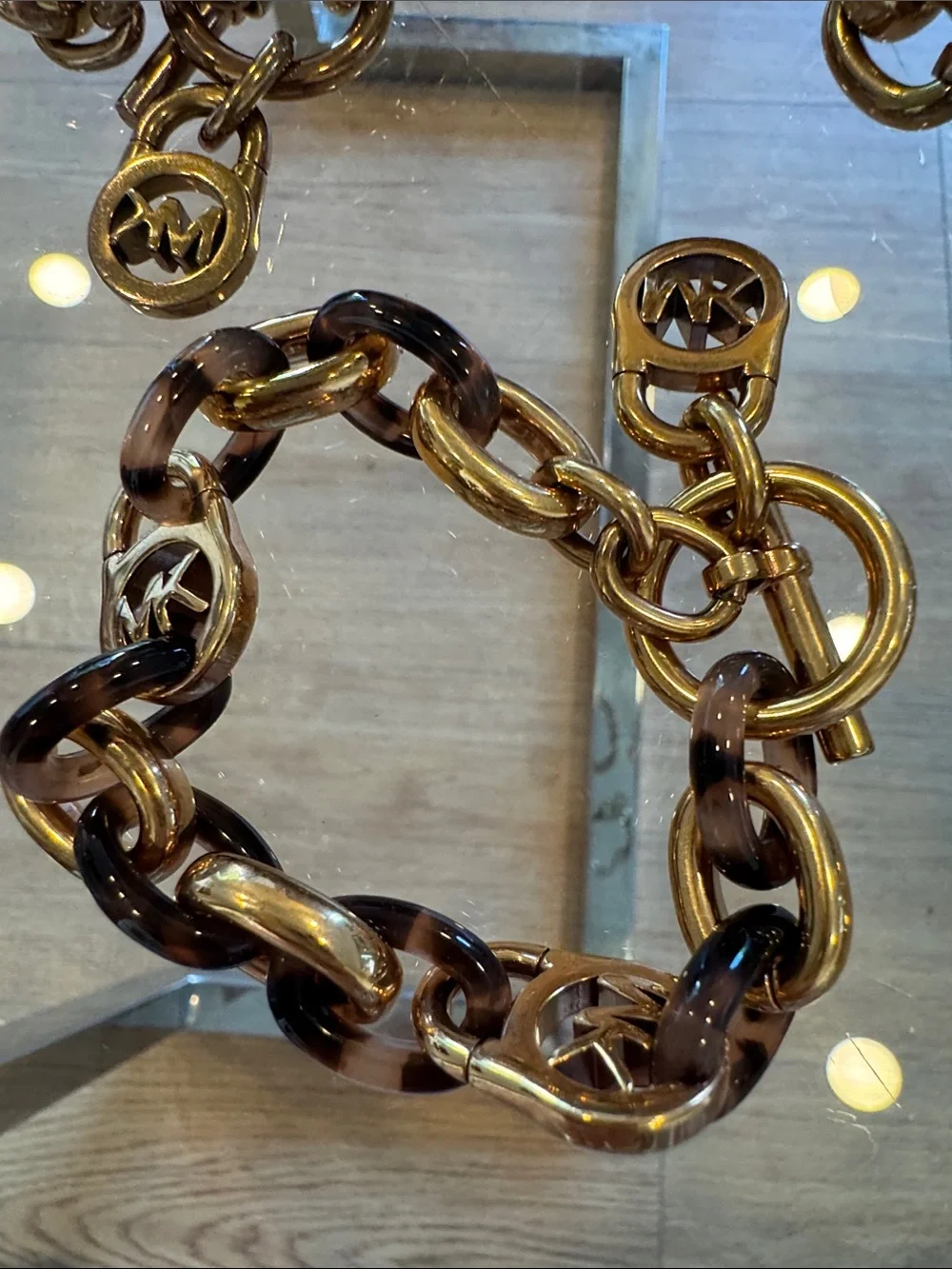 Michael Kors 5 Gold-Tone Chain Link Bracelet